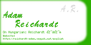 adam reichardt business card